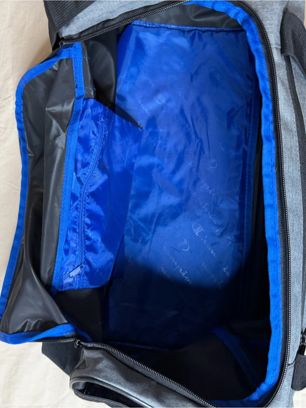 Champion grey duffle